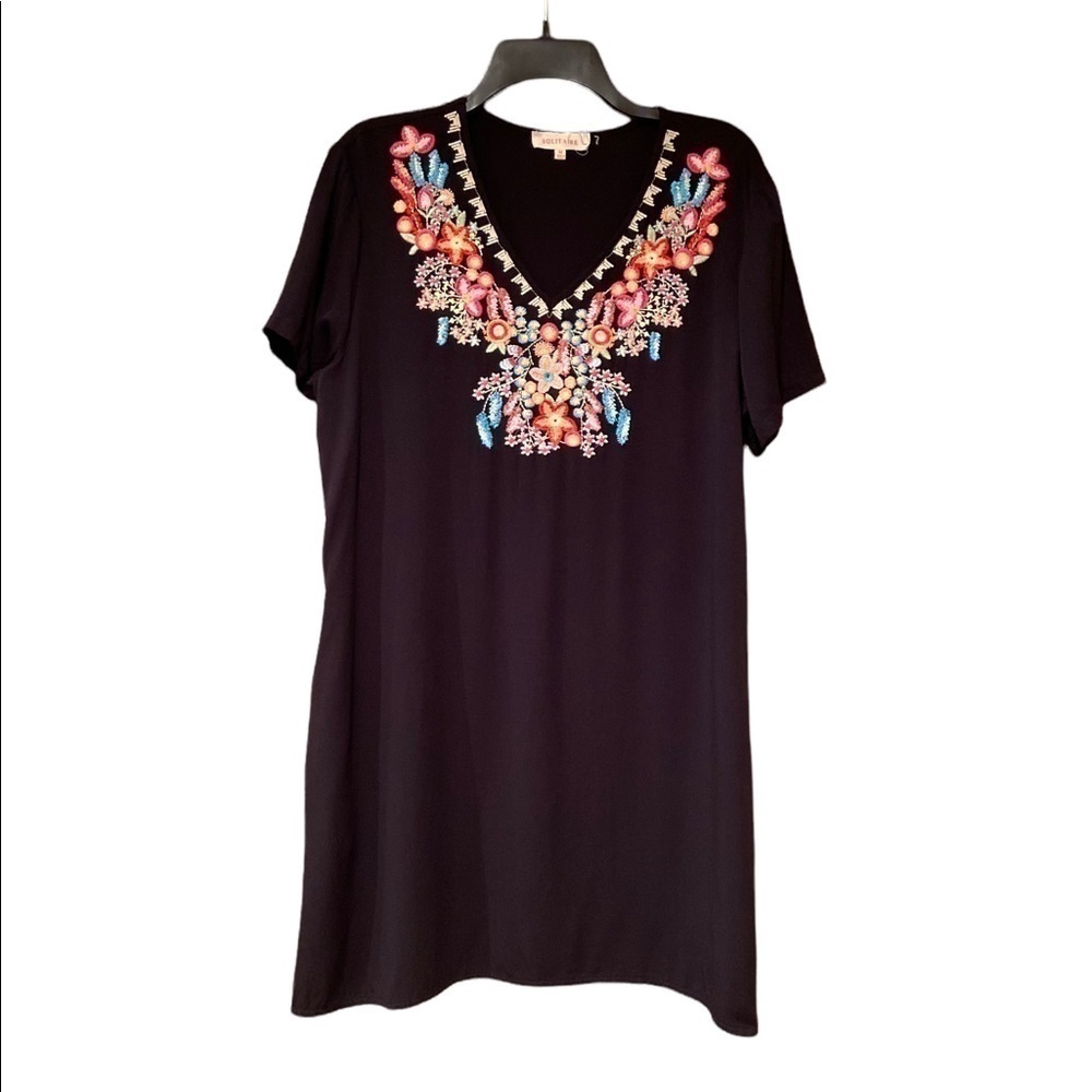 SOLITAIRE Black Dress or Cover Up